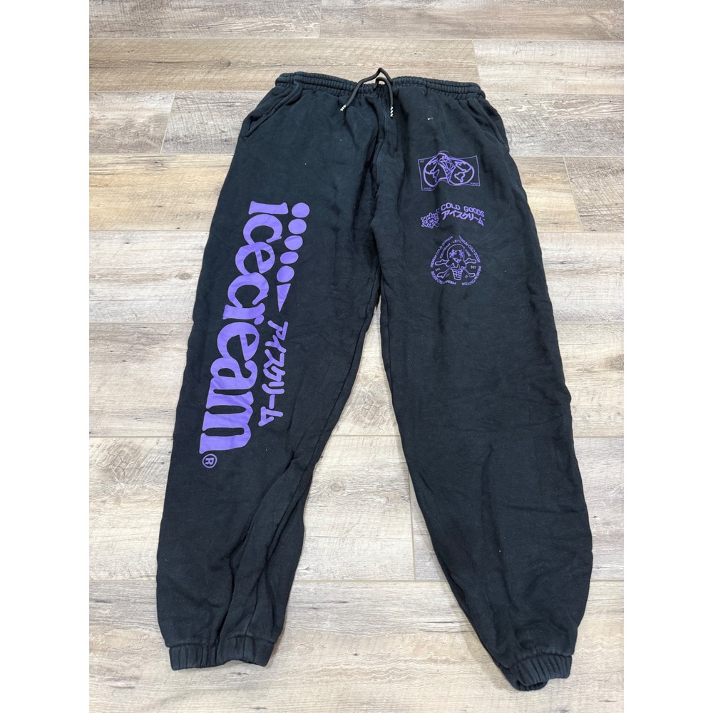 Icecream Cold Goods Black Purple Graphic Sweatpants Joggers Mens 3X